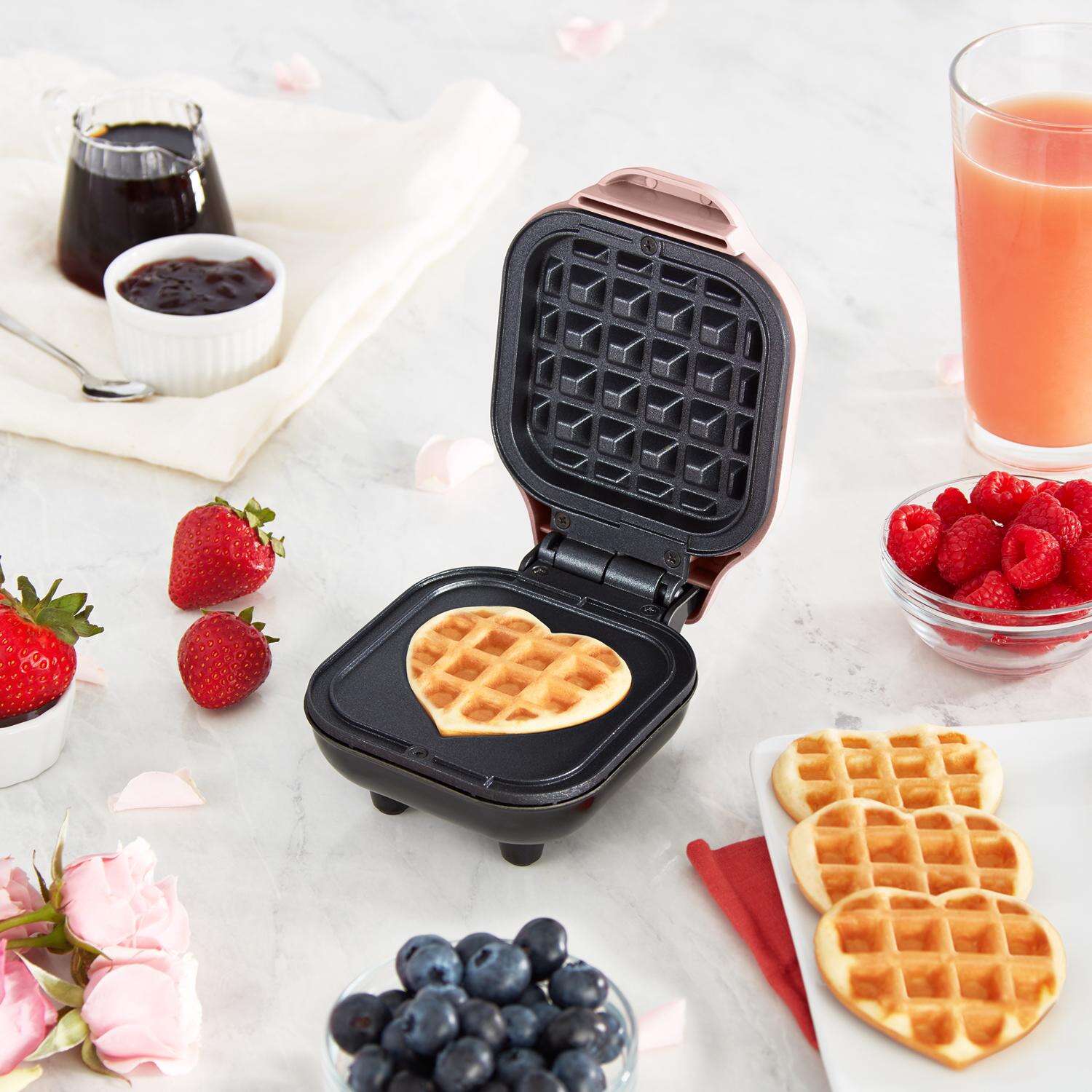 Rise by Dash 1 waffle Pink Plastic Waffle Maker