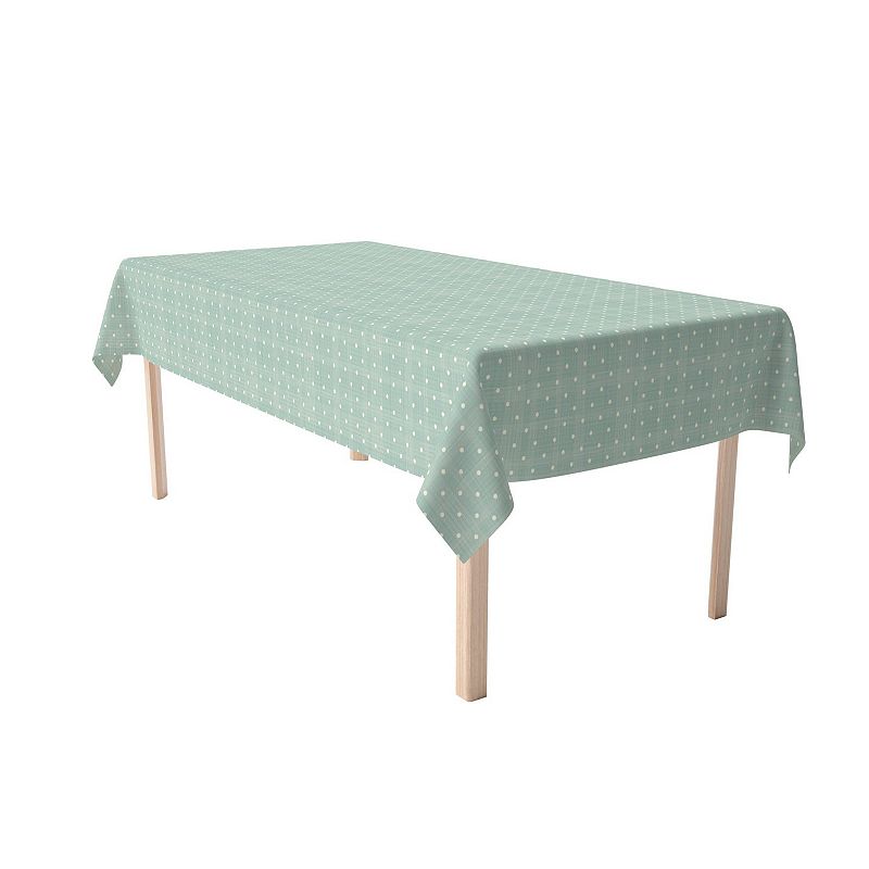 Rectangular Tablecloth， 100% Cotton， 60x84， Textured Dots