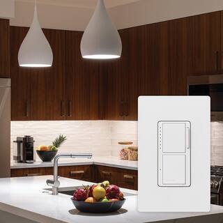 Lutron Maestro Dual Dimmer and Switch For Incandescent Bulbs Only 300-WattSingle-Pole Midnight (MA-L3S25-MN) MA-L3S25-MN