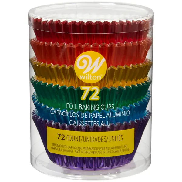 Wilton 72-Count Multicolored Foil Cupcake Liners