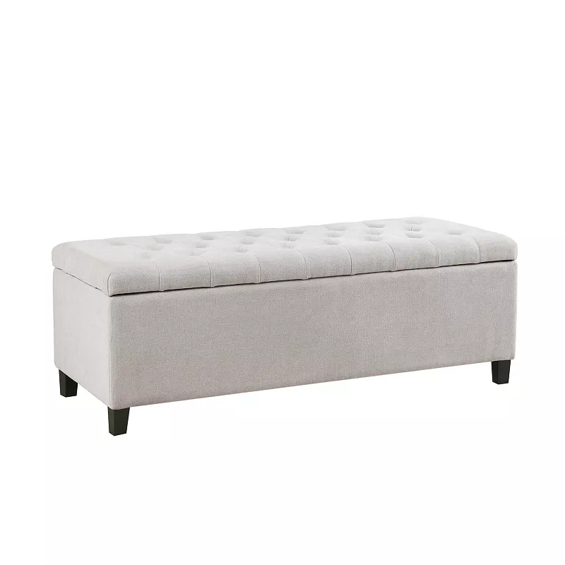 Madison Park Shandra Top Soft Close Tufted Storage Ottoman