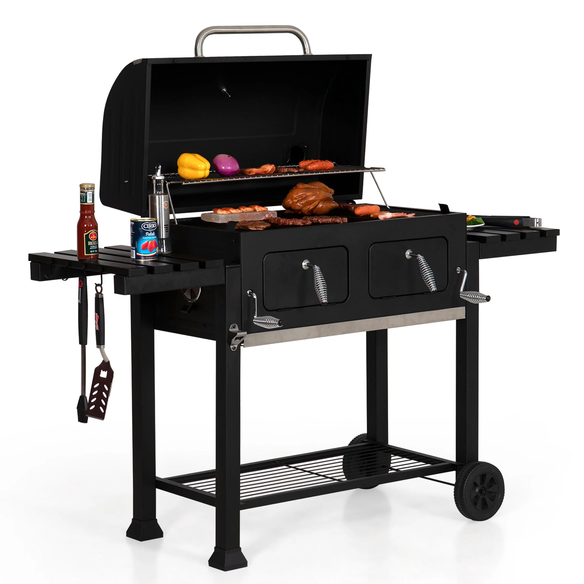 Sophia and William 34-inch BBQ Charcoal Grill Outdoor Portable Barbecue Grill