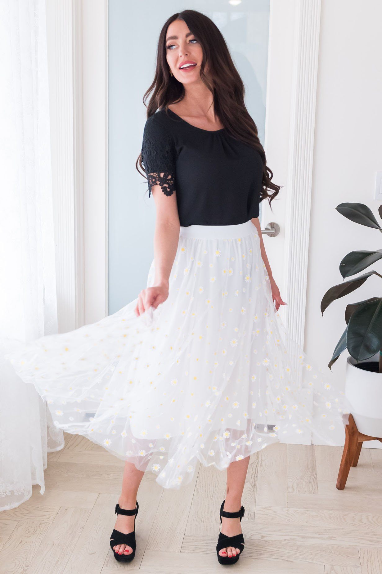 Crazy Daisy Modest Tulle Skirt