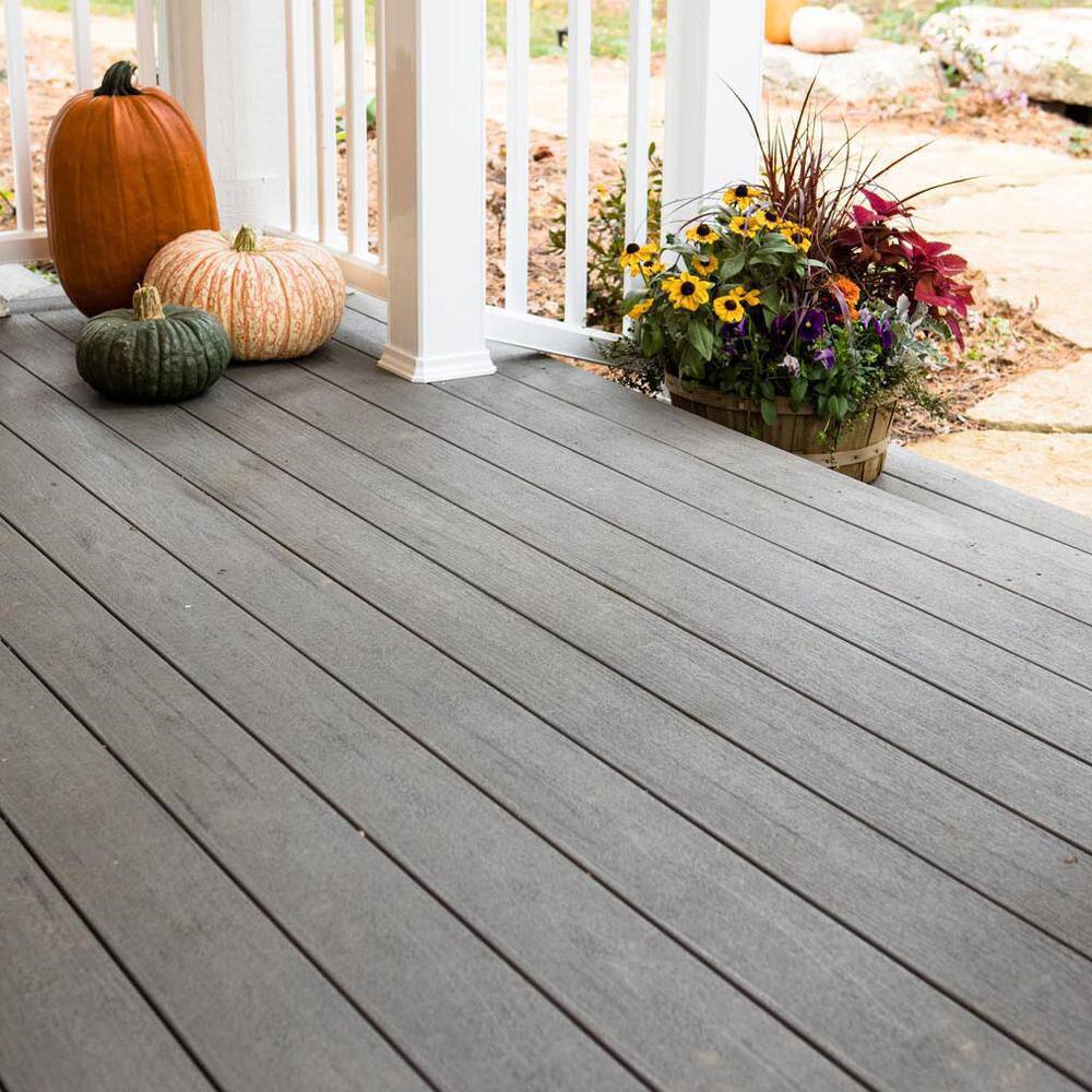 TimberTech Composite Terrain 54 in. x 6 in. x 1 ft. Grooved Silver Maple Composite Sample (Actual: 0.94 in. x 5.36 in. x 1 ft.) SAMP-TC12SM
