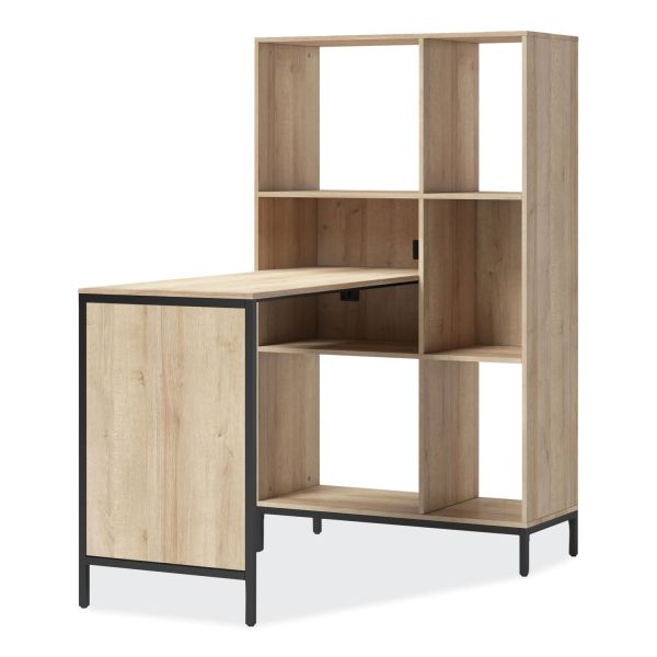 Whalen Turing Home Office Workstation with Integrated Bookcase and Power Center， 48.3