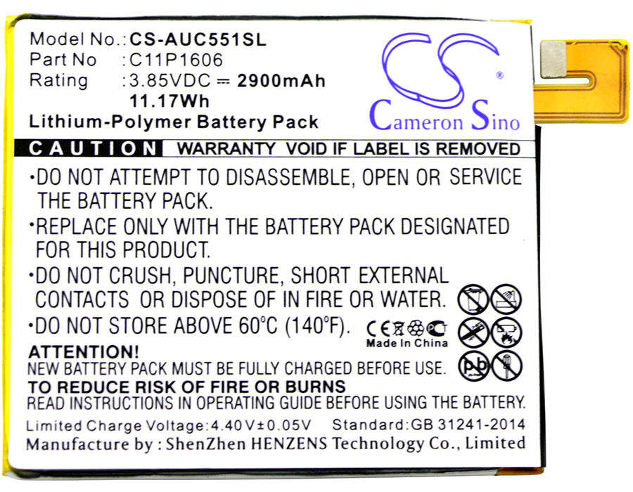 Asus ZC551KL ZenFone 3 Laser Replacement Battery BatteryClerkcom Mobile Phone