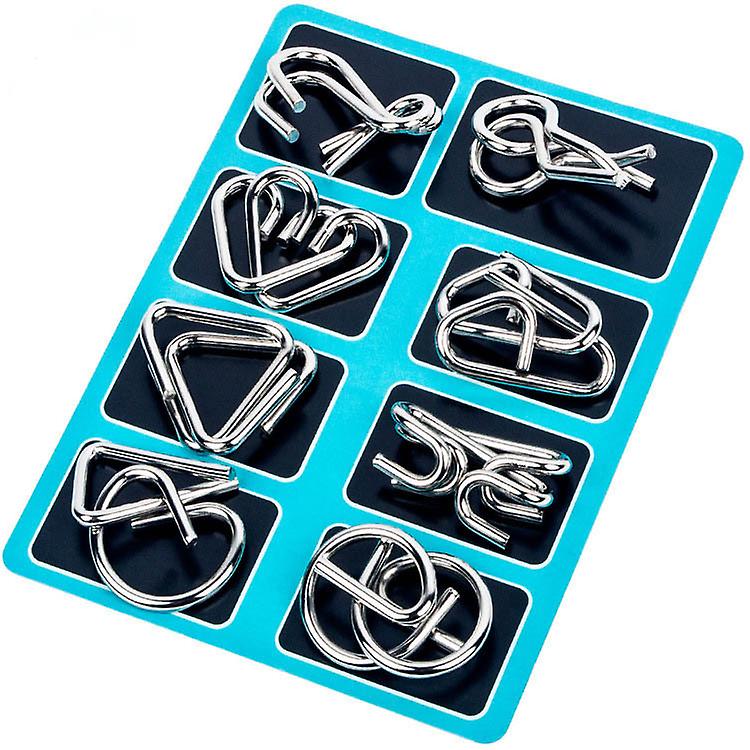 Born Pretty Jiulian Series Metal Educational Toys Intelligence Buckle Eight-piece Set Unlock Unlock Unlock Decompression Toys