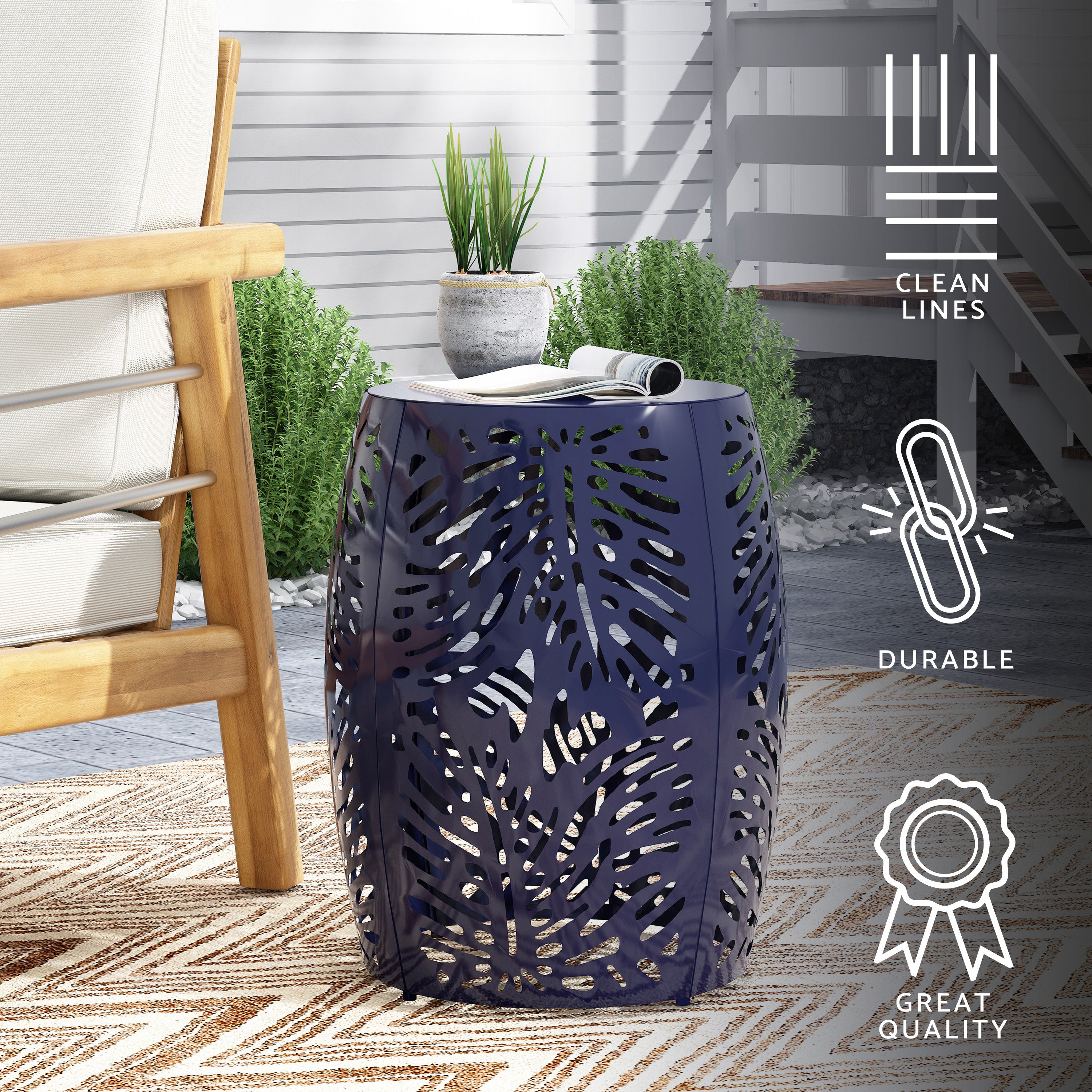 Holt Outdoor Metal Side Table