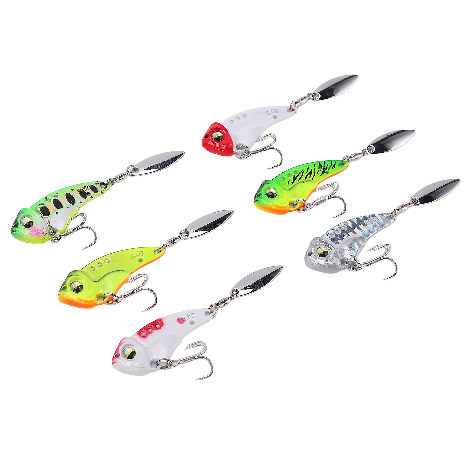 6pcs Bait Simulation Lure Blade Bait Set Wobbler Vibration Spinner For Freshwater Saltwater