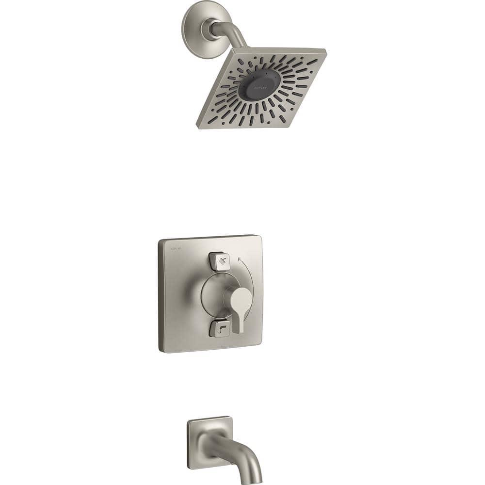 KOHLER Contemporary SingleHandle 1Spray Tub and Shower Faucet in Vibrant Brushed Nickel