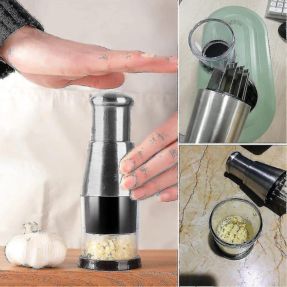 Kitchen Manual Hand Press Garlic Onion Chopper Cutter Vegetable Food Dicer Tool