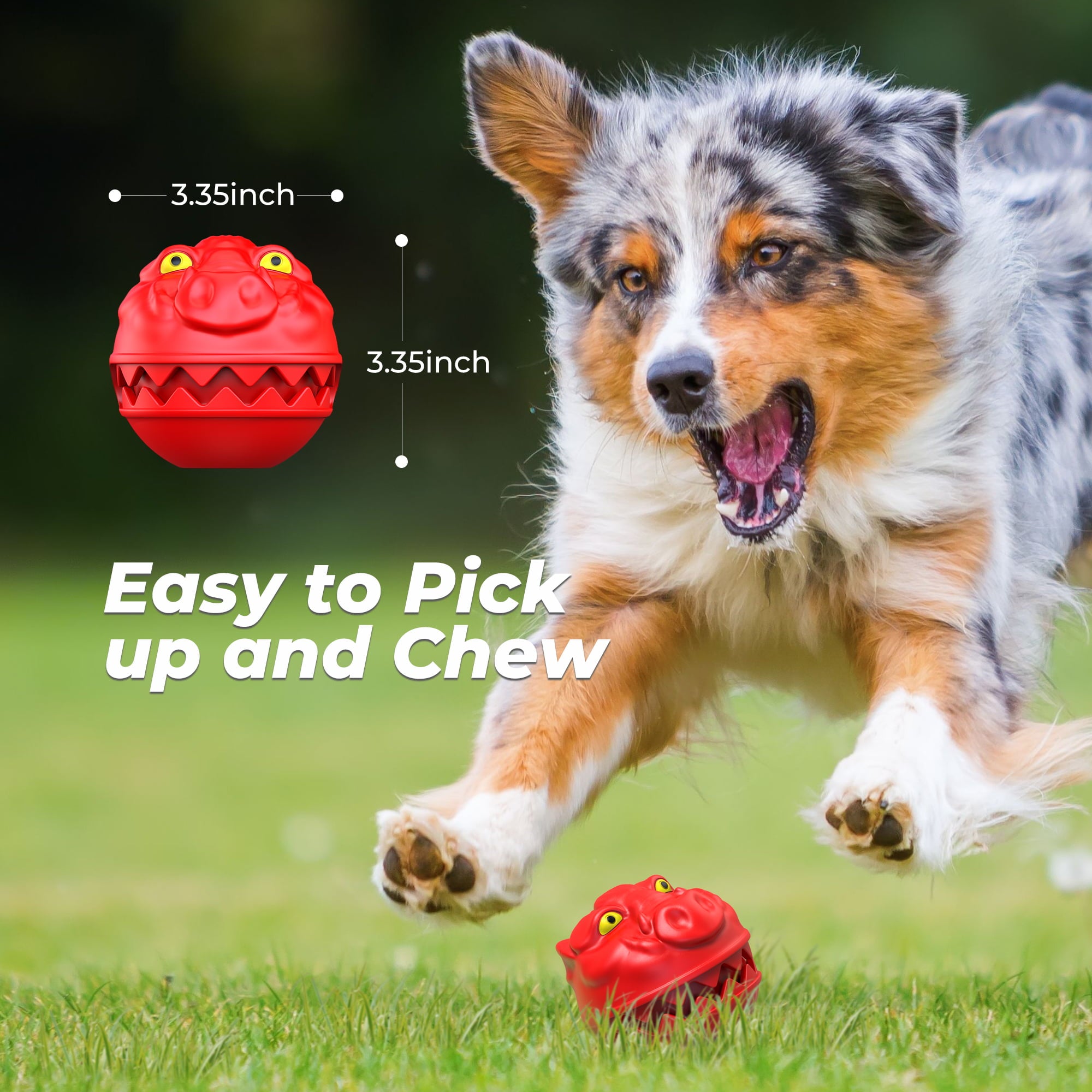 HESLAND Dog Chew Toys for Aggressive Chewers Large Breed Small Medium Dogs， Dog Puzzle Toys Interactive Indestructible Durable Treat Dispensing Toy