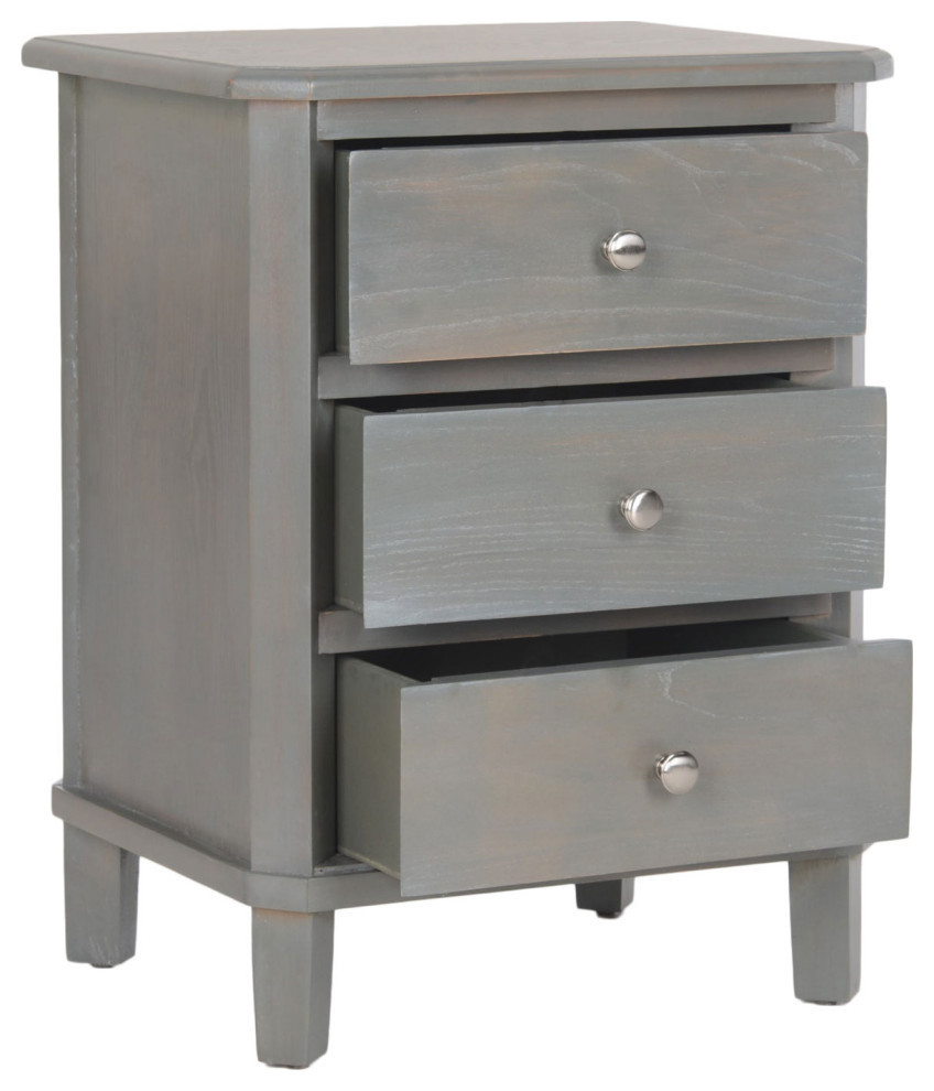 Washington End Table With Storage Drawers  Ash Gray   Farmhouse   Side Tables And End Tables   by Rustic Home Furniture Deco  Houzz