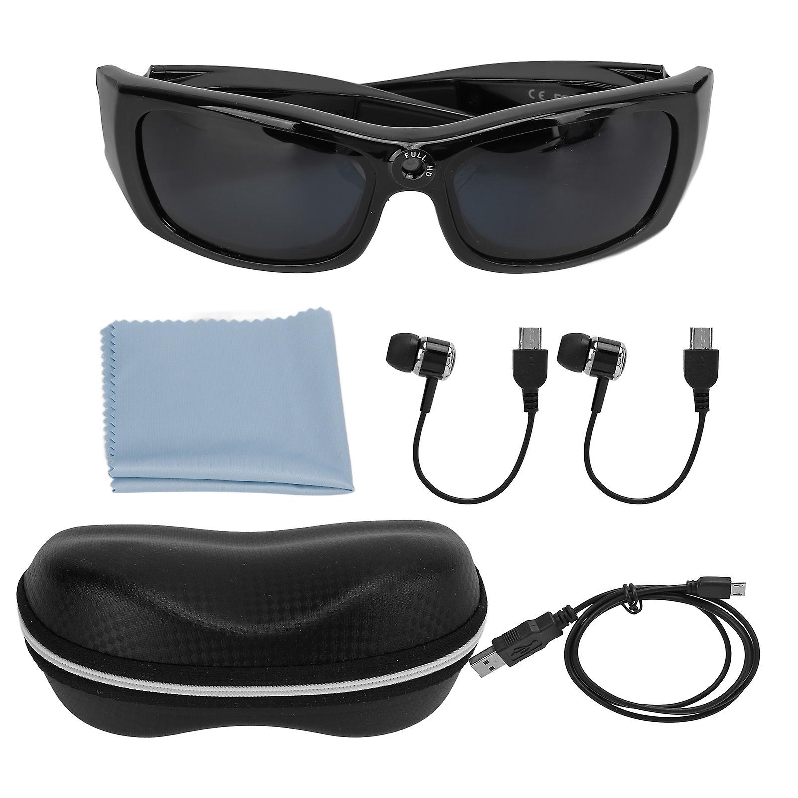 Camera Glasses 1080p Hd 4.1 Chip Pc Double Lens Wearproof Cycling Sunglasses For Outdoor Sport