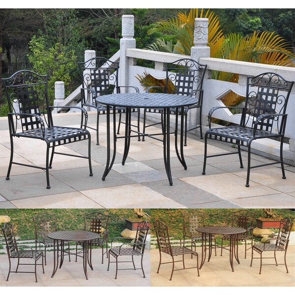 Mandalay 5Piece Iron Patio Dining Set