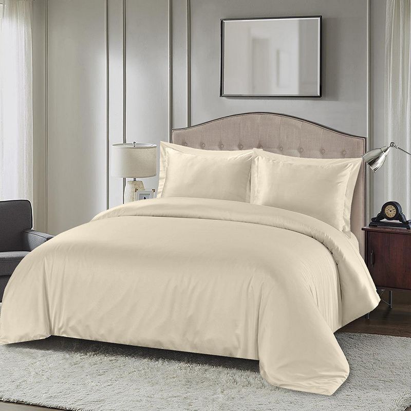 Oversized Viscose Cotton 3-Piece Duvet Cover Set