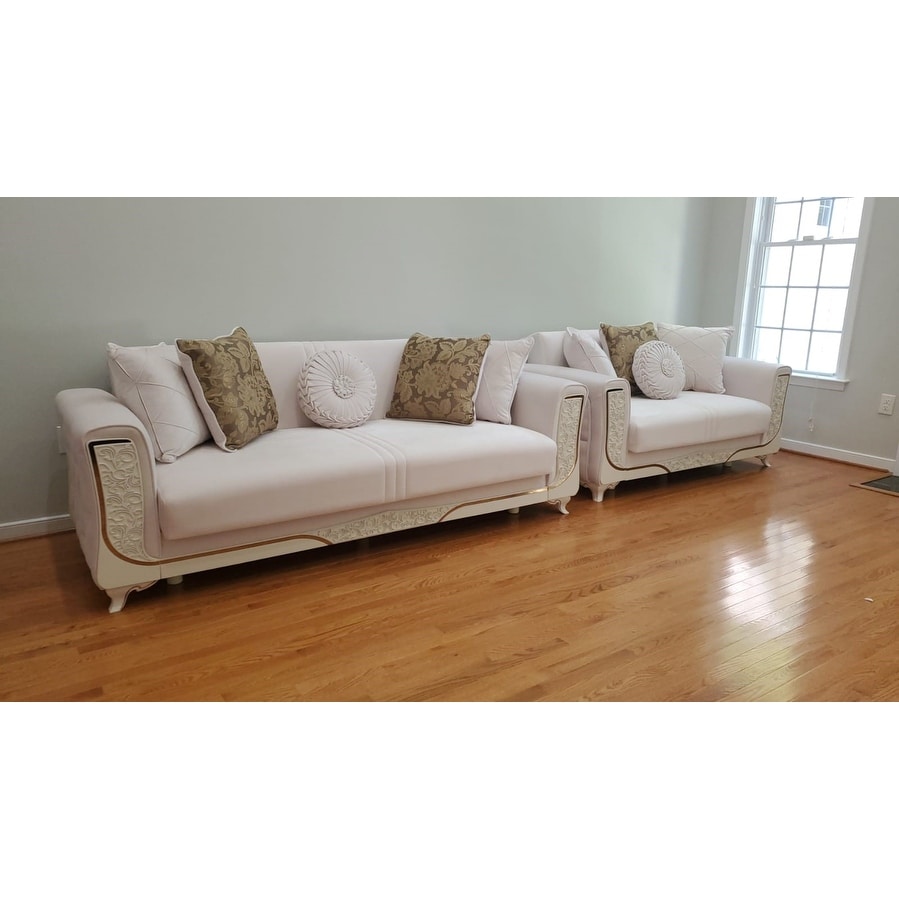 Amed Modern One Sofa One Love Seat One Chair Living Room Set