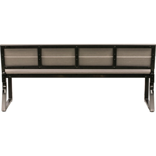 Lorell Charcoal Outdoor Bench with Backrest (42691)