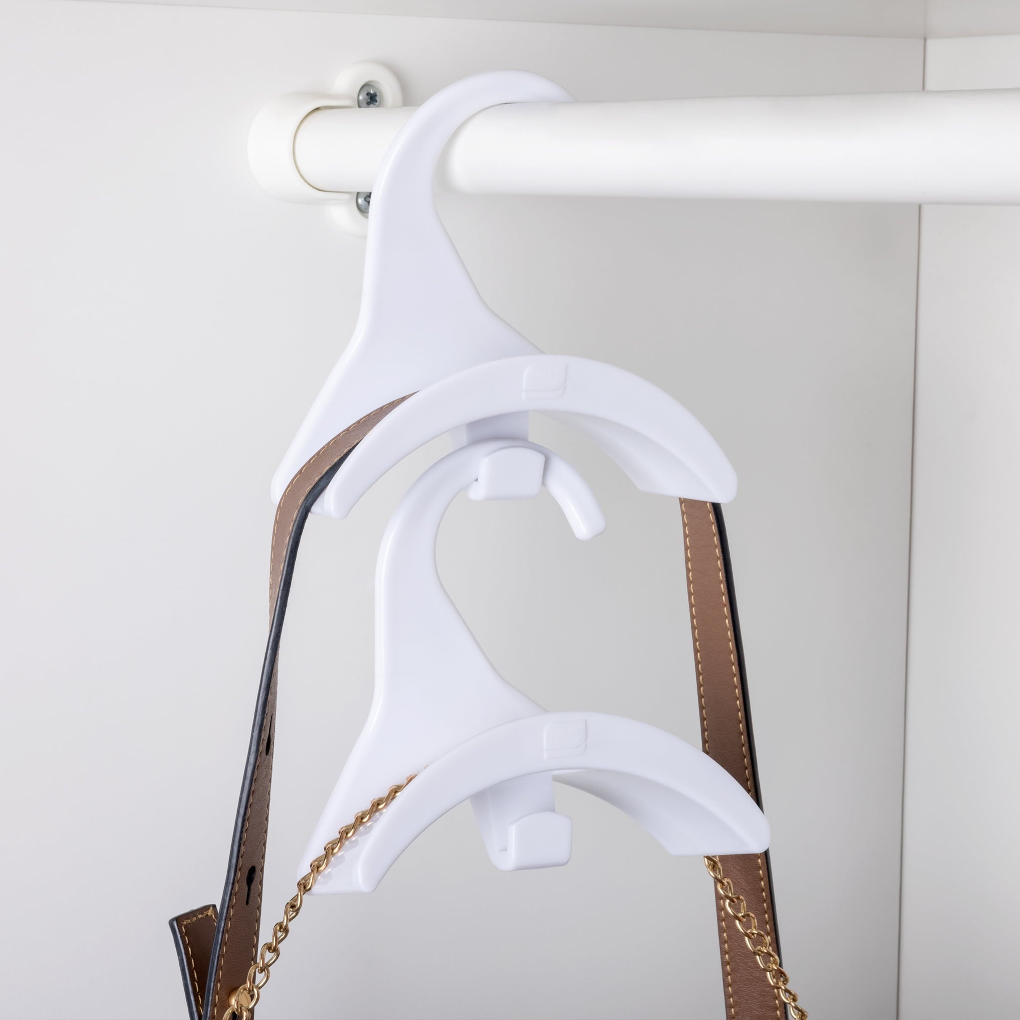 Smart Design Closet Hangbag Hangers - Set of 6 - White