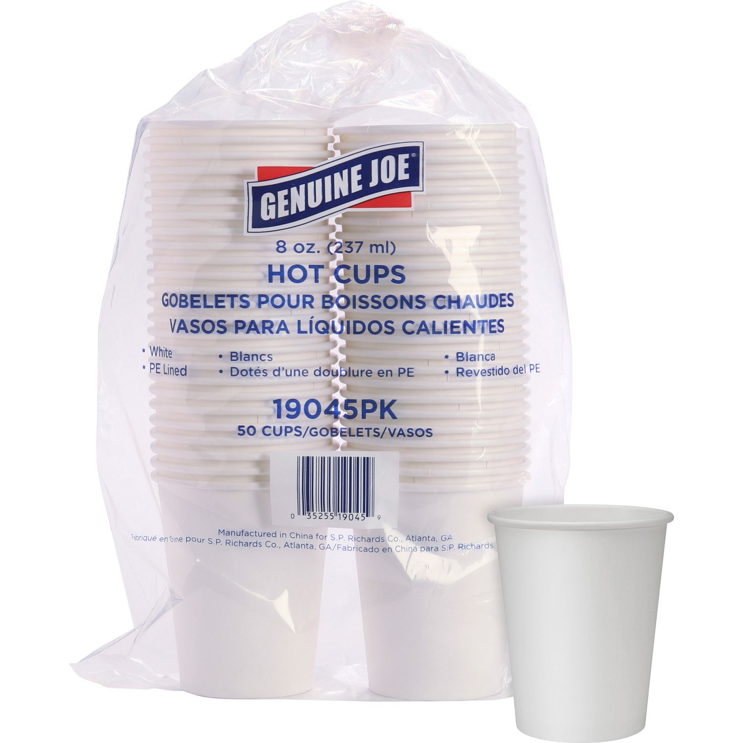 Lined Disposable Hot Cups by Genuine Joe GJO19045BD