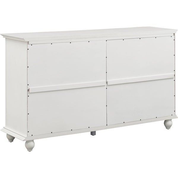 Sideboard with Adjustable Height Shelves Metal Handles and 4 Doors