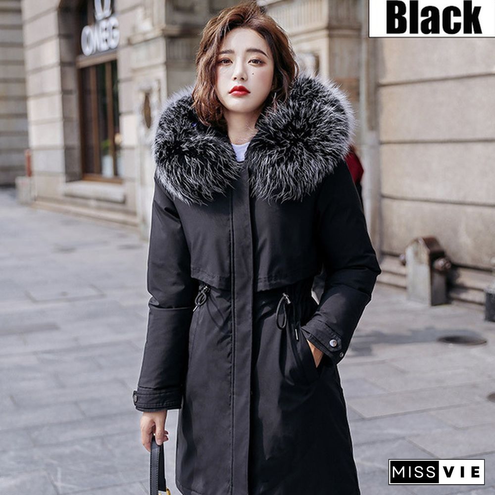 New Fashion Women's Winter Down Coat Clothes Cotton-Padded Thickening Down Casual Winter Coat Long Jacket Down Parka XS-6XL