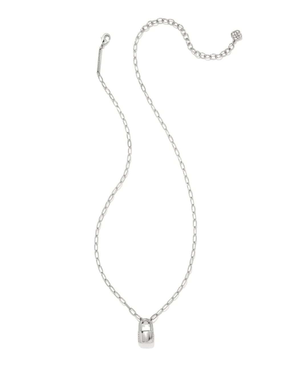 Kendra Scott  Jess Small Lock Chain Necklace in Silver