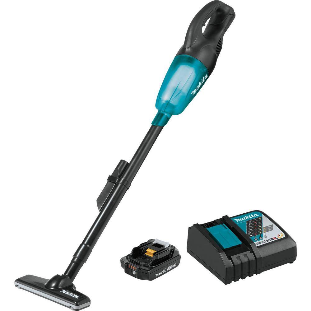 Makita 18V LXT Lithium-Ion Handheld Compact Cordless Vacuum Kit 2.0 Ah XLC02R1B