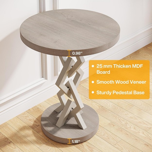 Tribesigns 2 tier Round End Table