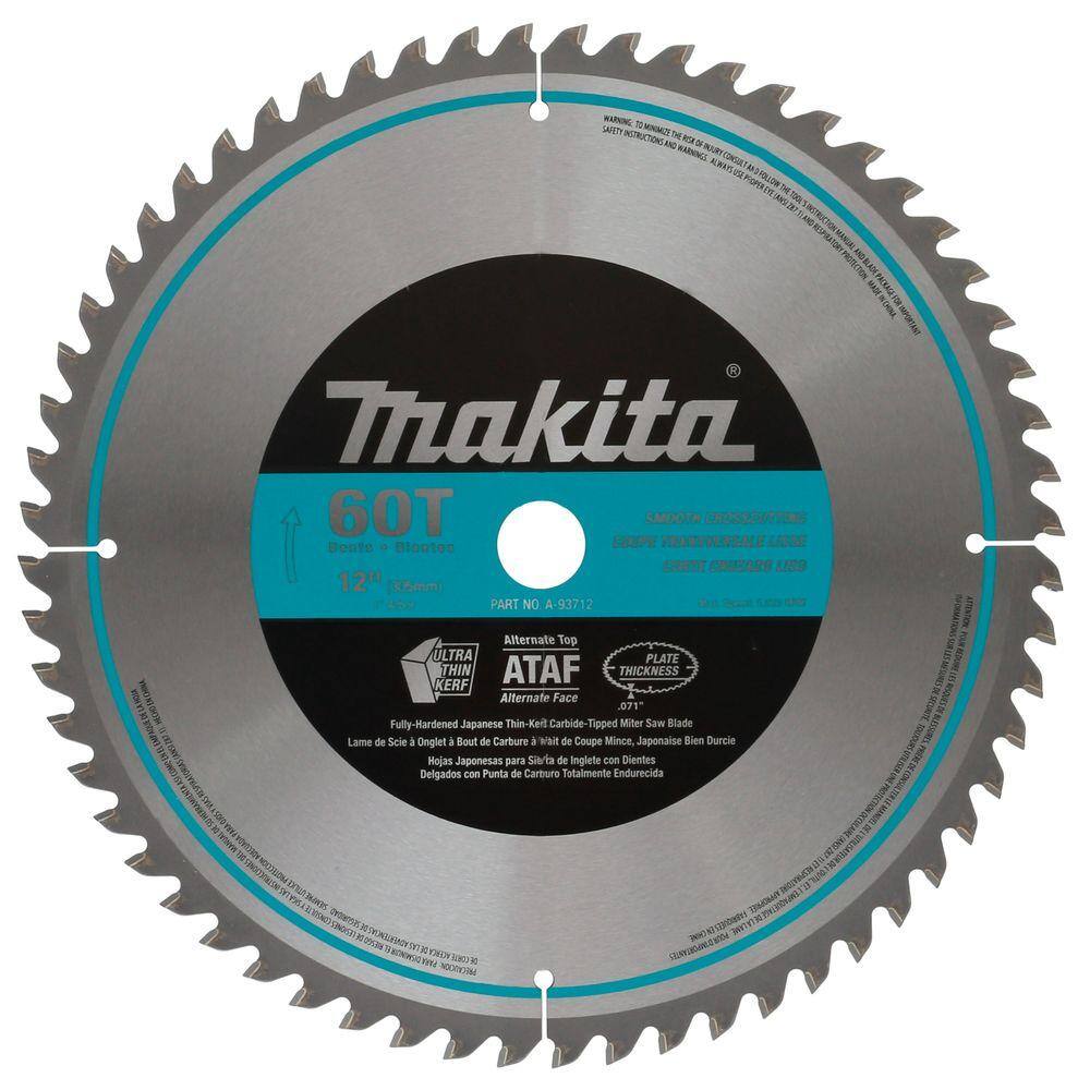 Makita 12 in. x 1 in. 60 TPI Micro-Polished Miter Saw Blade A-93712