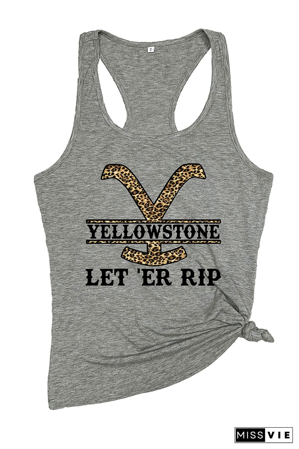 Yellowstone Print Sleeveless Tank Top Wholesale