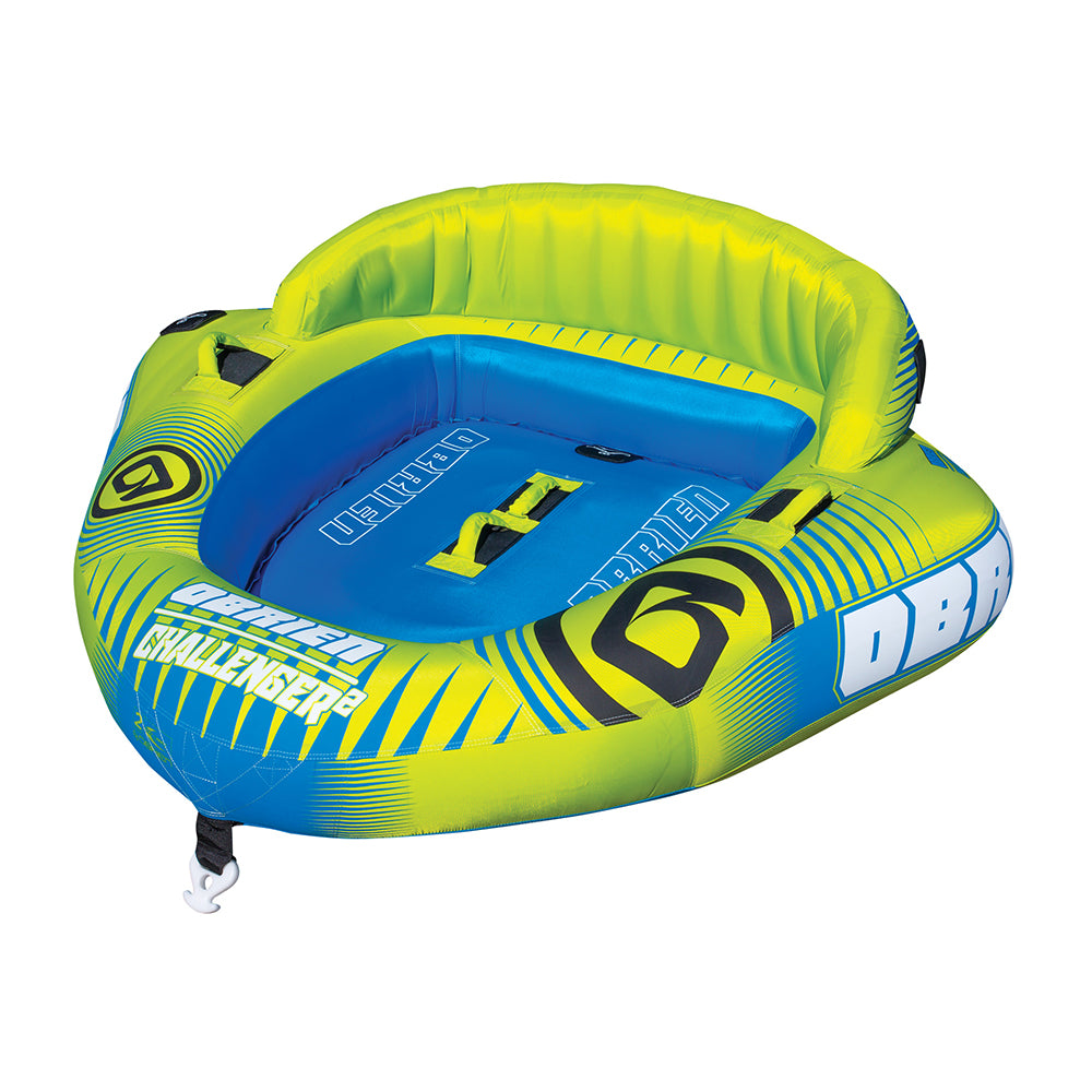 O'Brien Challenger 2 Cockpit Series 2 Person InflatableTowable Rider Tube， Green