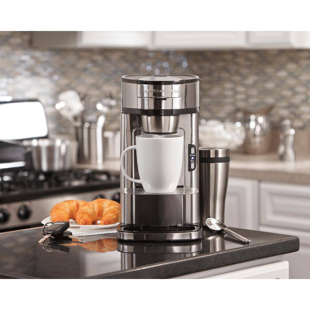 Hamilton Beach The Scoop 1. 75-Cup Stainless Steel Coffee Maker 49981R