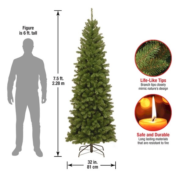 National Tree Company 7.5 ft. North Valley Spruce Pencil Slim Tree