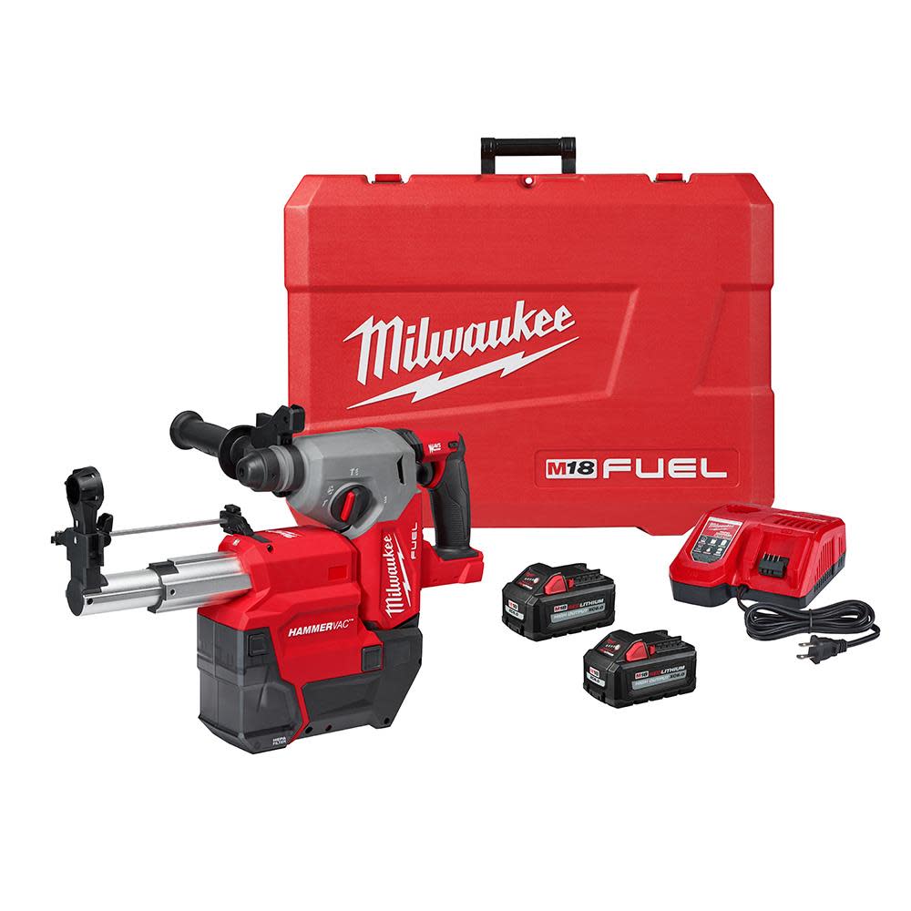 Milwaukee M18 FUEL Rotary Hammer 1" SDS Plus with Dust Extractor Kit 2912-22DE from Milwaukee