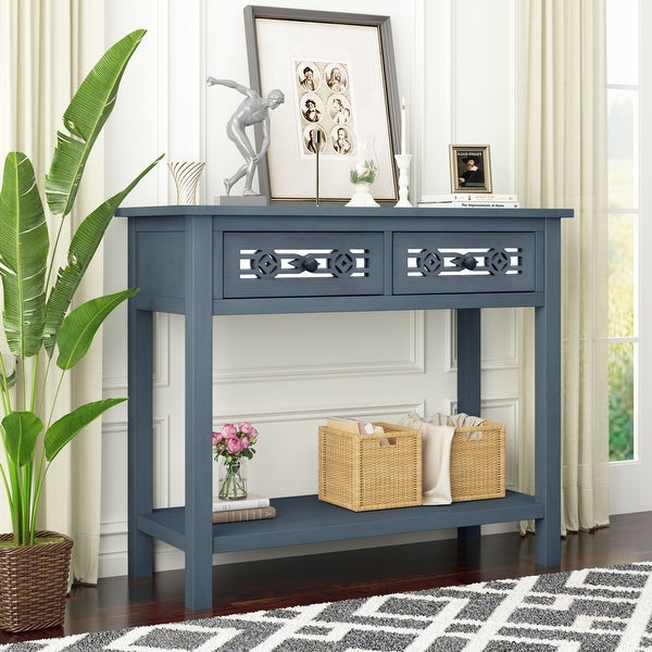 Console Table Sofa Table with Shelf for Living Room