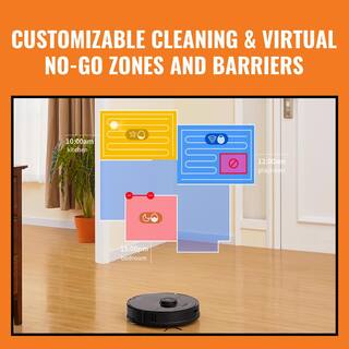 ROBOROCK S7 Plus-BLK Self-Emptying Robot Vacuum with Sonic Mopping 2500PA Suction LiDAR Navigation Multisurface in Black Roborock S7 Plus-BLK