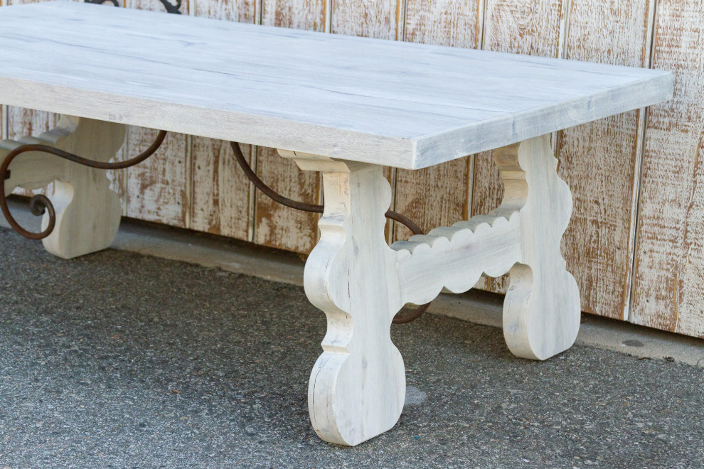 Bleached White Spanish Tavernera Coffee Table   French Country   Coffee Tables   by De cor  Houzz