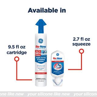 GE Renew 2.7 oz. White Kitchen and Bath Sealant 2768332