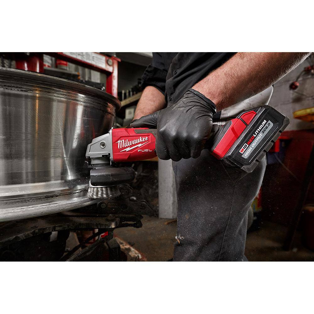 MW M18 FUEL 18V Lithium-Ion Brushless Cordless 4-12 in.5 in. Grinder with Variable Speed  Slide Switch (Tool-Only) 2889-20