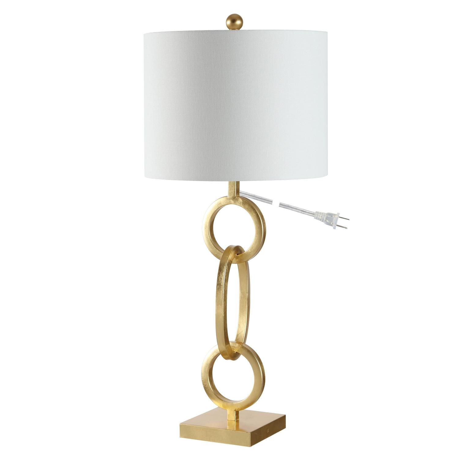 Safavieh Alaia 32 in. Round Chain Iron Table Lamp， Gold