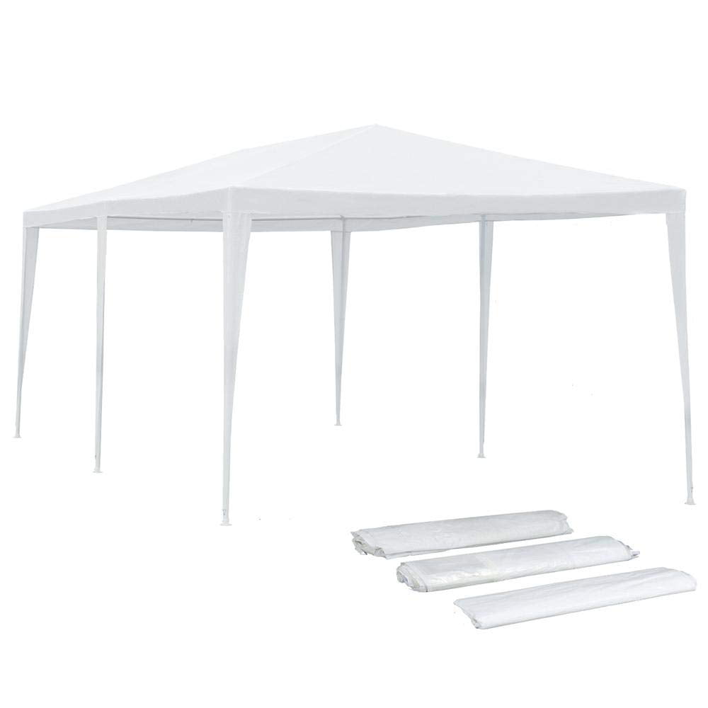 Dayplus 10x20ft Party Tent Heavy Duty Large White Beach Shelter with 6 Removable Side Panels