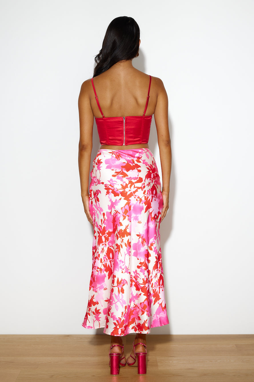 Fabulous Guest Midi Skirt Pink