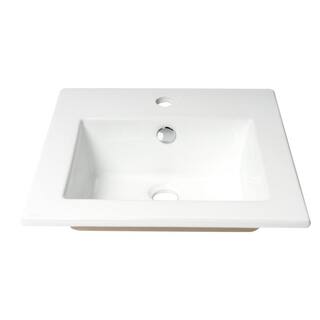 ALFI BRAND ABC801 16.38 in. Drop In Bathroom Sink in White ABC801