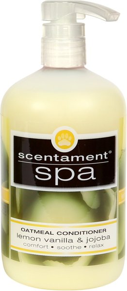 Best Shot Scentament Spa Oatmeal Lemon Vanilla and Jojoba Dog and Cat Conditioner， 16-oz bottle