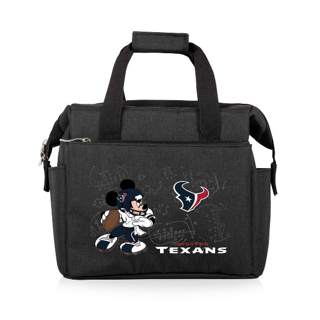 Nfl Houston Texans Mickey Mouse On The Go Lunch Cooler Black