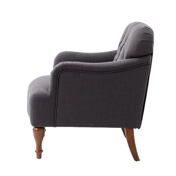 Bacchae Comfy Accent Armchair with Recessed Arms Set of 2 by HULALA HOME