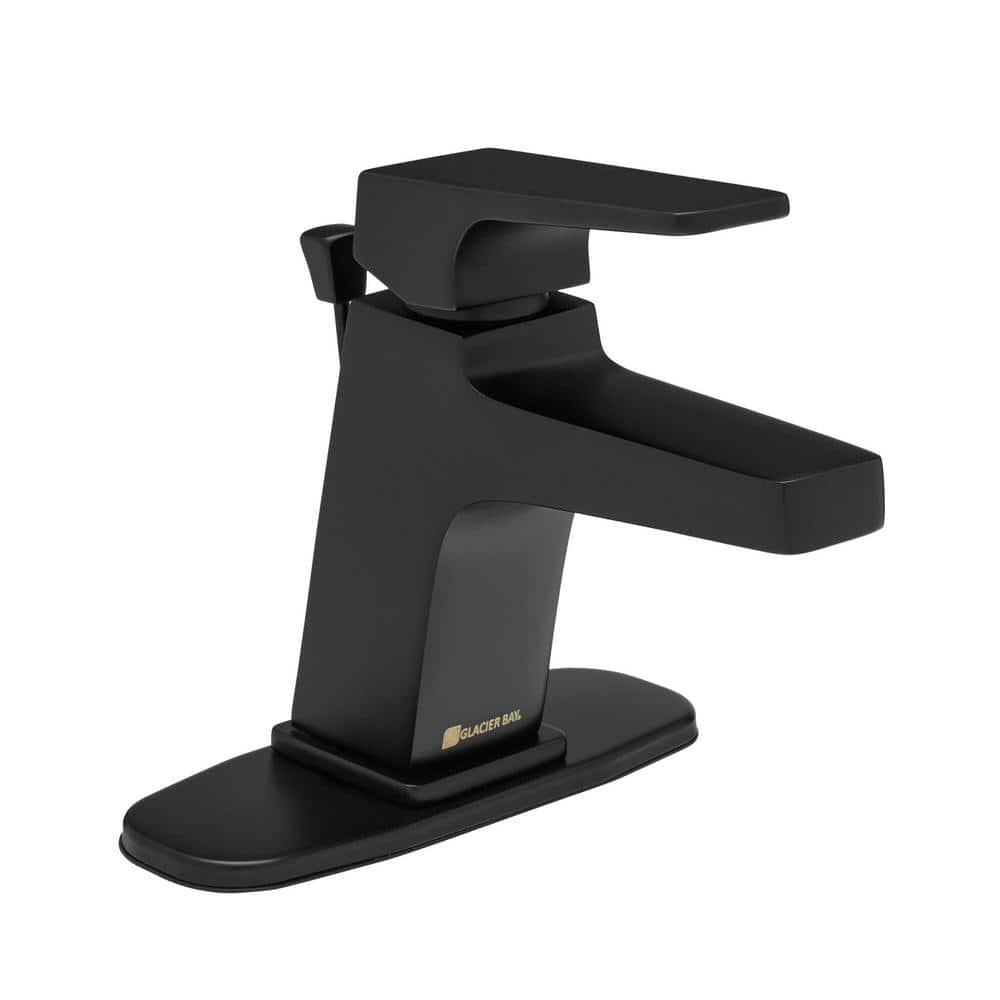 Glacier Bay Nolita Single Hole SingleHandle Bathroom Faucet in Matte Black