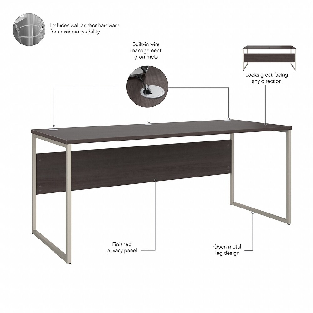 Hybrid 72W x 30D Computer Desk with Drawers by Bush Business Furniture