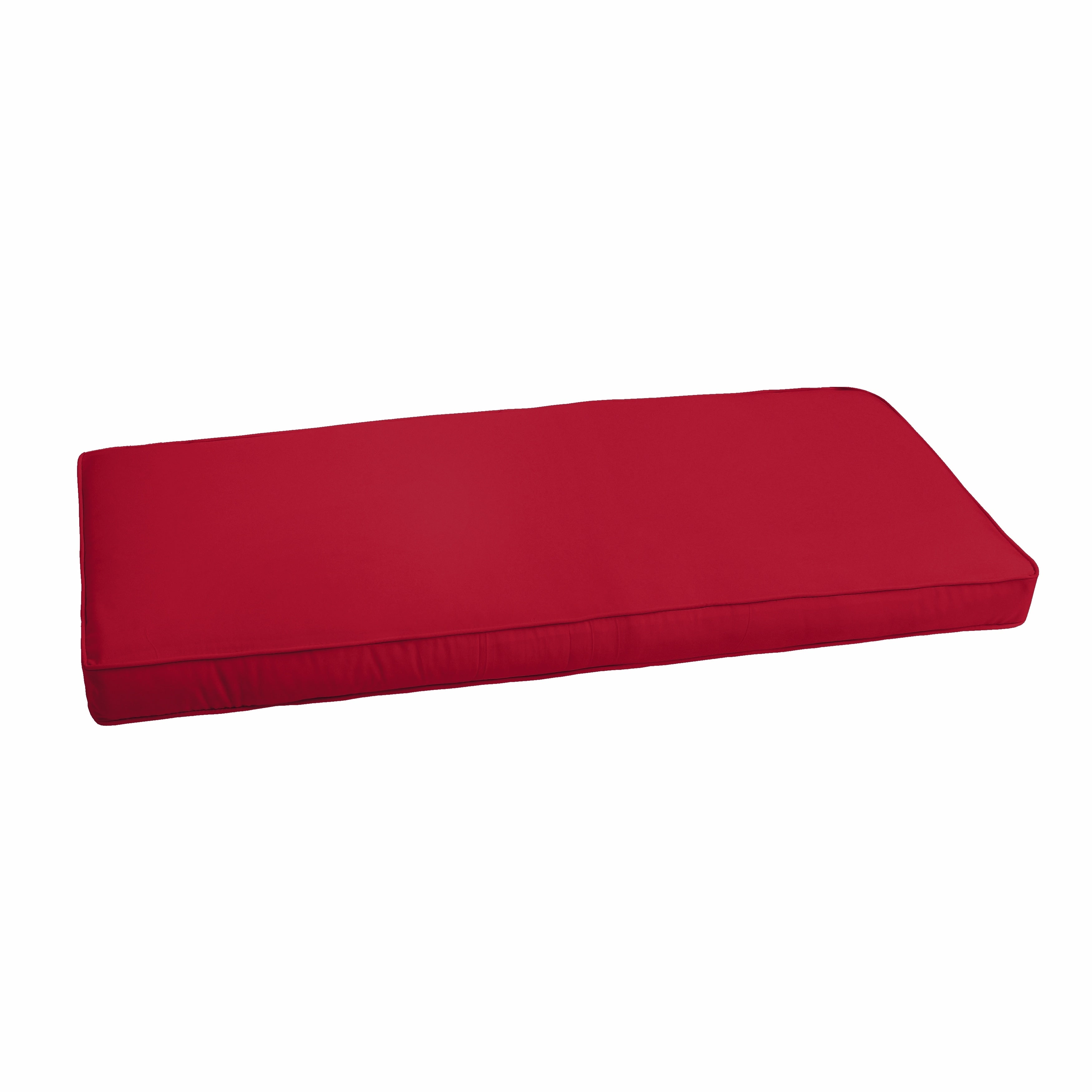 Humble and Haute Red Indoor/ Outdoor Corded Bench Cushion 60 in w x 19 in d